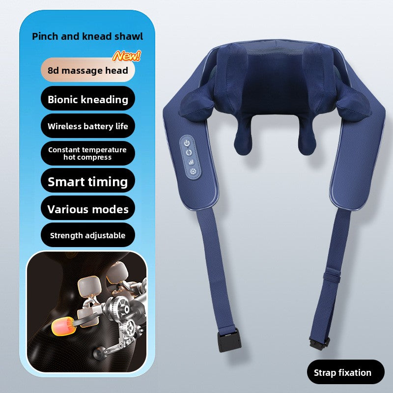 Multifunctional Rechargeable Neck Shoulder Massager with Infrared Therapy