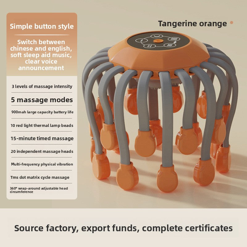 Electric Head Massager with 20-Claw Vibration