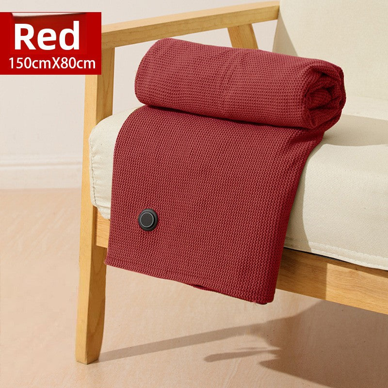 Electric heated outdoor shawl, rechargeable blanket