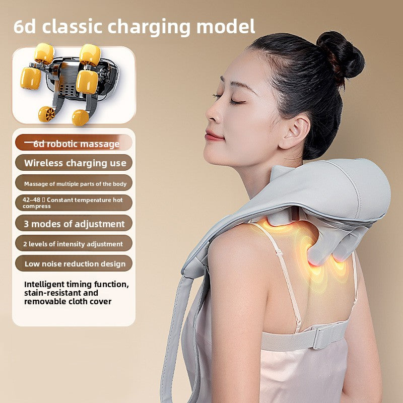 Multifunctional Rechargeable Neck Shoulder Massager with Infrared Therapy