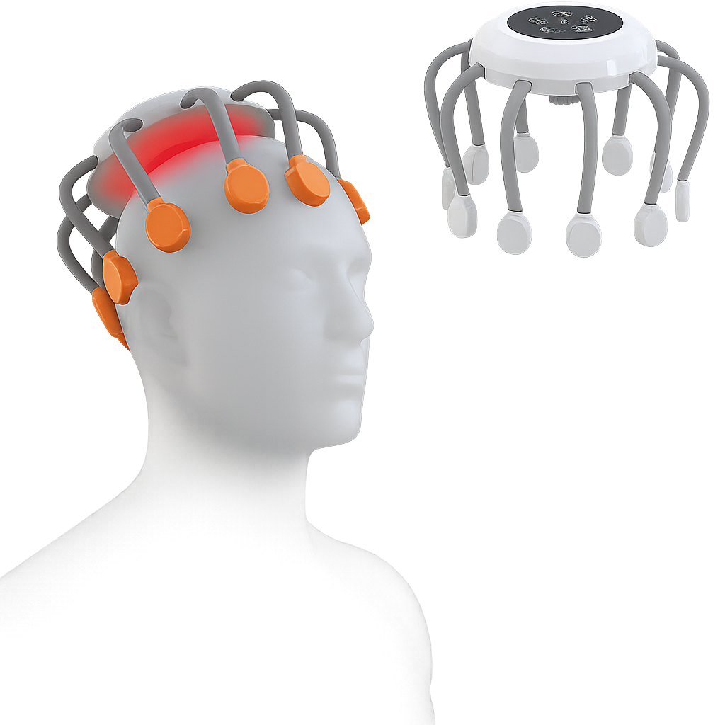 Electric Head Massager with 20-Claw Vibration