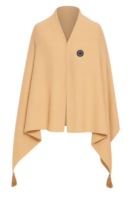 Electric heated outdoor shawl, rechargeable blanket