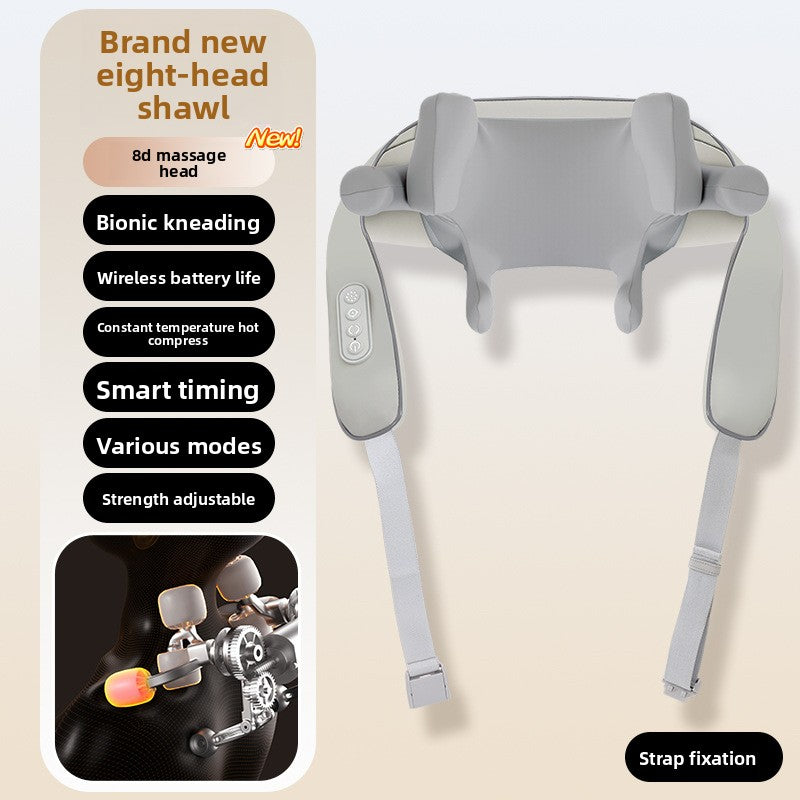 Multifunctional Rechargeable Neck Shoulder Massager with Infrared Therapy